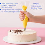 124 PCS Cake Decorating Kit with Cake Stand Turntable, Piping Bags and Tips Set, 100+1 Piping Bags, 12 Icing, alternate view