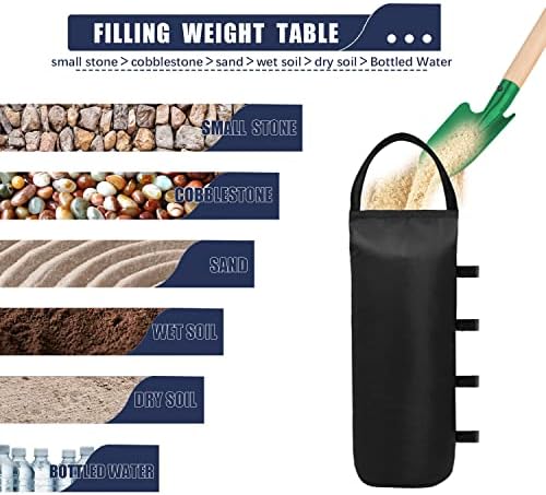 125 LBS Canopy Weights Sand Bags for Canopy Outdoor Advertising Tent Sunshade Fixed Windproof Pop up Tent(No, alternate view