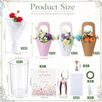 128 Pcs DIY Bloom Bar Flower Supplies Kit Wedding, Clear Bucket, alternate view 2