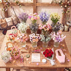 128 Pcs DIY Bloom Bar Flower Supplies Kit Wedding, Clear Bucket, alternate view 4