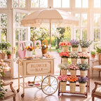 128 Pcs DIY Bloom Bar Flower Supplies Kit Wedding, Cream Bucket, alternate view 3