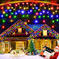 1280 LED 132ft Christmas Lights Outdoor with 240 Drops 8 Modes Curtain Fairy Lights Plug in Waterproof Timer