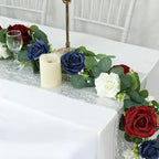 12FT Artificial Eucalyptus Flower Garland with Butterflies - Pack of 2 Fake Rose Faux Greenery Eucalyptus, alternate view 7