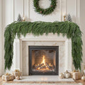 12FT Christmas Garland, Artificial Real Touch Norfolk Pine Garland
