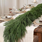 12FT Christmas Garland, Artificial Real Touch Norfolk Pine Garland, alternate view 5