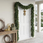 12Ft Christmas Garland, Real Touch Cedar Garland, Realistic Faux Pine Garland, alternate view 3