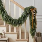 12Ft Christmas Garland, Real Touch Cedar Garland, Realistic Faux Pine Garland, alternate view 4
