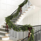 12FT Christmas Norfolk Pine Garland Real Touch Pine Artificial Garlands Faux Greenery Garland Winter Christmas