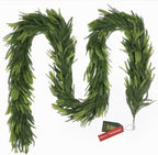 12FT Christmas Norfolk Pine Garland Real Touch Pine Artificial Garlands Faux Greenery Garland Winter Christmas, alternate