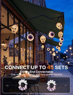 12FT Halloween String Lights with 20 LED Eyeball Skull Lights, alternate view 3