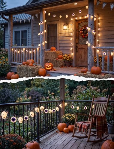12FT Halloween String Lights with 20 LED Eyeball Skull Lights, alternate view 6