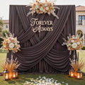 12ft x 10ft Brown Backdrop Curtains for Parties, Wrinkle Free 2 Panels Photo Backdrop Drapes Back Drop Cloth for