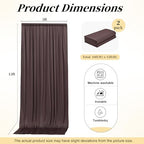 12ft x 10ft Brown Backdrop Curtains for Parties, Wrinkle Free 2 Panels Photo Backdrop Drapes Back Drop Cloth for, alternate