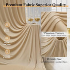 12ft x 10ft Champagne Backdrop Curtains for Parties, Wrinkle Free 2 Panels Photo Backdrop Drapes Back Drop Cloth, alternate