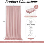 12ft x 10ft Dusty Pink Backdrop Curtains for Parties, Wrinkle Free 2 Panels Photo Backdrop Drapes Back Drop, alternate view 6