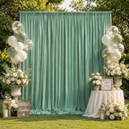 12ft x 10ft Grayish Green Backdrop Curtains for Parties, Wrinkle Free 2 Panels Photo Backdrop Drapes Back Drop, alternate