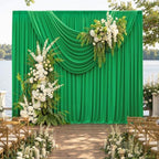 12ft x 10ft Green Backdrop Curtains for Parties, Wrinkle Free 2 Panels Photo Backdrop Drapes Back Drop Cloth for, alternate