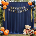 12ft x 10ft Navy Blue Backdrop Curtains for Parties, Wrinkle Free 2 Panels Photo Backdrop Drapes Back Drop Cloth, alternate