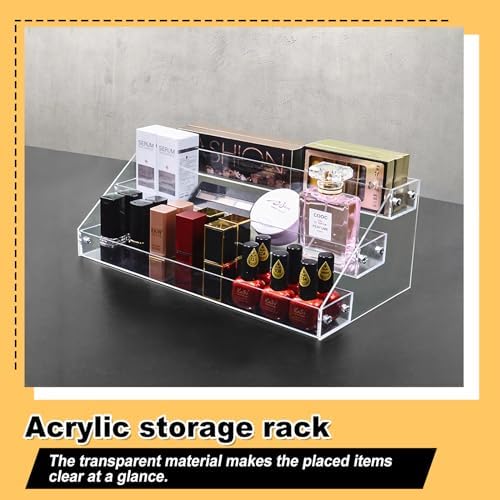 12in 3 Tier Acrylic Riser, Clear Display Organizer, Cupcake Stand & Shelves in transparent, alternate view 5
