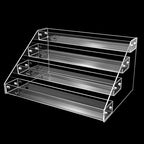 12in 4 Tier Acrylic Riser, Clear Display Organizer, Cupcake Stand & Shelves in transparent