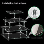 12in Cake Pop Stand Acrylic Cakepop Display Stand, Tree Clear Lollipop Holder,3 Tier Display Tower for Sweets,56, alternate