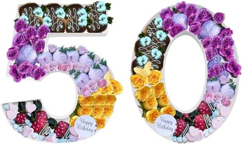 12inch Cardboard Number Fillable Food Tray Box for Charcuterie, Cupcake Arrangement, Birthday Anniversary