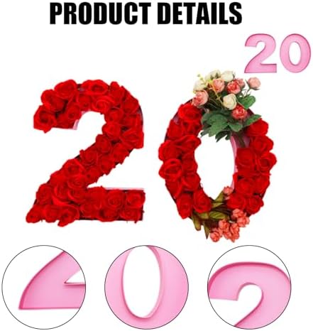 12inch Cardboard Number Fillable Food Tray Box for Charcuterie, Cupcake Arrangement, Birthday Anniversary (Pink, alternate