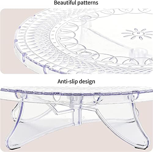 12inch Clear Round Cake Stand with String Lights in Clear, alternate view 4