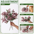 12Pcs 17"Lifelike Artificial Nandina Berry Stems for Vase Decor(Dusty Plum), alternate view 6