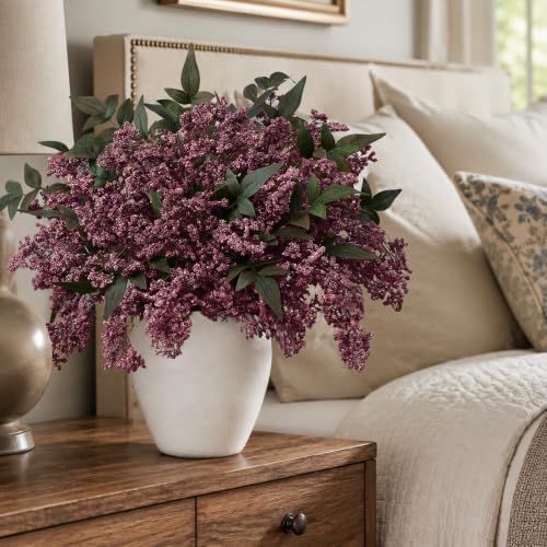 12Pcs 17In Faux Berry Stems, Artificial Nandina Branches Fall Decor, alternate view 5