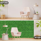 12Pcs 20" x 20" Grass Wall Panels, Anti-Fade Greenery Wall, alternate view 4