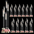 12PCS 5 Arms Acrylic Candelabra Centerpieces for Wedding, Floor Candle Holders Tall Set Clear Acrylic Candle