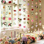 12Pcs 72Ft Wildflower Garland with Bow Hanging Flower Wall Backdrop, alternate view 3