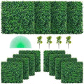 12PCS Artificial Boxwood Panels, 20 x 20 inch Boxwood Hedge Wall Panels Artificial Grass Backdrop Wall, 1.6 in