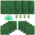 12PCS Artificial Boxwood Panels, 20 x 20 inch Boxwood Hedge Wall Panels Artificial Grass Backdrop Wall, 1.6 in