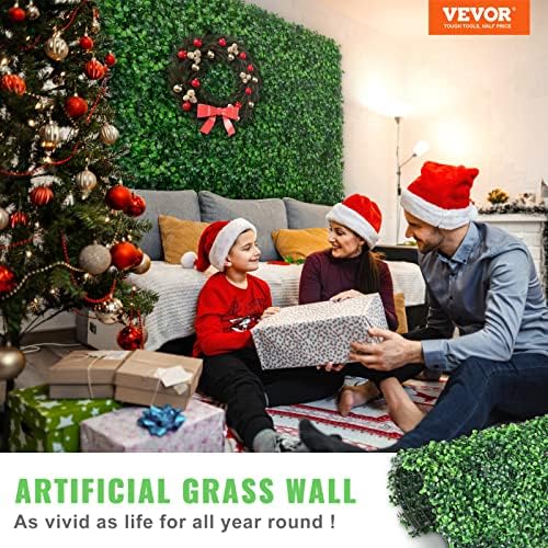 12PCS Artificial Boxwood Panels, 20 x 20 inch Boxwood Hedge Wall Panels Artificial Grass Backdrop Wall, 1.6 in, alternate