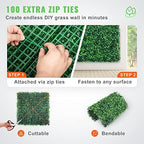 12PCS Artificial Boxwood Panels, 20 x 20 inch Boxwood Hedge Wall Panels Artificial Grass Backdrop Wall, 1.6 in, alternate