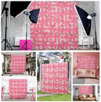 12pcs Artificial Flower Wall Backdrop 16.5"x16.5"- Dark Pink, alternate view 3