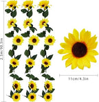 12PCS Artificial Sunflower Garland, 7.5ft/Strand Silk Sunflowers Hanging Vines Flowers with Green Leaves for, alternate view