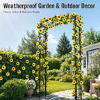 12PCS Artificial Sunflower Garland, 7.5ft/Strand Silk Sunflowers Hanging Vines Flowers with Green Leaves for, alternate view