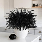12Pcs Black Norfolk Pine Stems, Real Touch Halloween Christmas Decorations, alternate view 2
