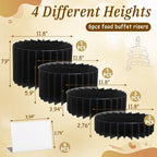 12Pcs Buffet Risers, Food Risers for Table, Foldable Cake Display Stands, Tall Cardboard Cupcakes Stand for Show, alternate