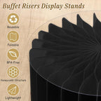 12Pcs Buffet Risers, Food Risers for Table, Foldable Cake Display Stands, Tall Cardboard Cupcakes Stand for Show, alternate