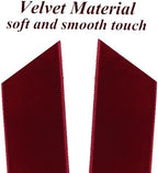 12Pcs Burgundy Velvet Ribbon Bows Christmas Tree Decorations,5in x 10in Xmas Ornaments for Tree Home Party Front, alternate