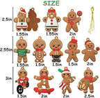 12pcs Christmas Gingerbread Man Ornaments for Christmas Tree Decorations Assorted Plastic Gingerbread Figurines, alternate