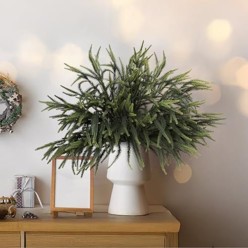 12Pcs Christmas Norfolk Pine Stems, 24'' Real Touch Branches Greenery Picks, alternate view 5
