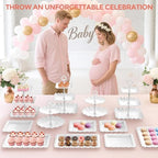 12Pcs Dessert Table Display Set, Cupcake Stand, 3-Tier Cup Cake Tower Stands & 2-Tiered Cake Holder, Treat Food, alternate