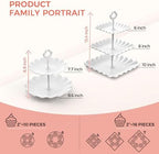 12Pcs Dessert Table Display Set, Cupcake Stand, 3-Tier Cup Cake Tower Stands & 2-Tiered Cake Holder, Treat Food, alternate