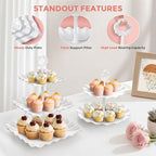 12Pcs Dessert Table Display Set, Cupcake Stand, 3-Tier Cup Cake Tower Stands & 2-Tiered Cake Holder, Treat Food, alternate