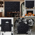 12pcs Flower Wall Backdrop 16.5"x16.5" Black Panel, alternate view 3
